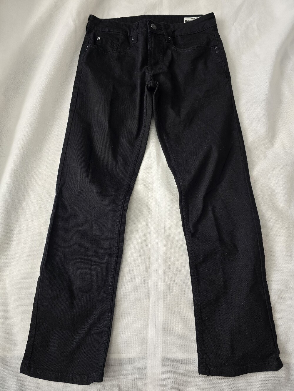 Buffalo David Bitton SAM-X Black Slim -Straight-Stretch Jeans 30x30